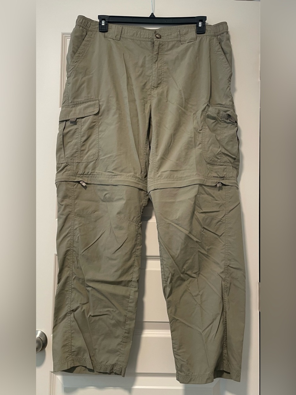 Columbia Men's Cargo Convertible Zip-Off Outdoors Camping Pants Olive Green
